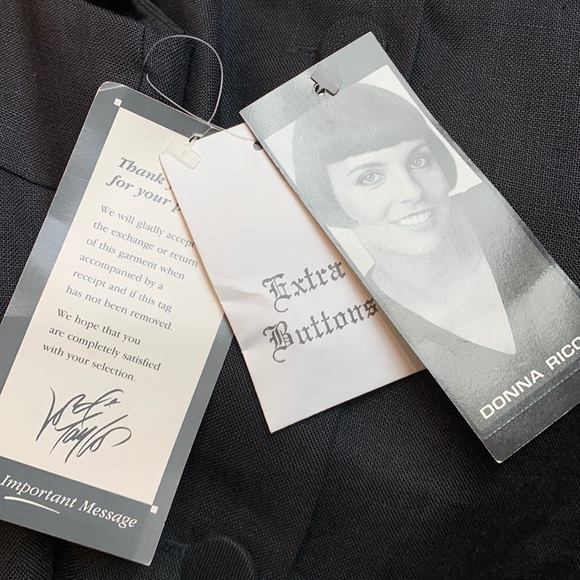 Rare Find! Vintage Donna Ricco New York Linen Button Back Tank NEW! - Picture 7 of 7